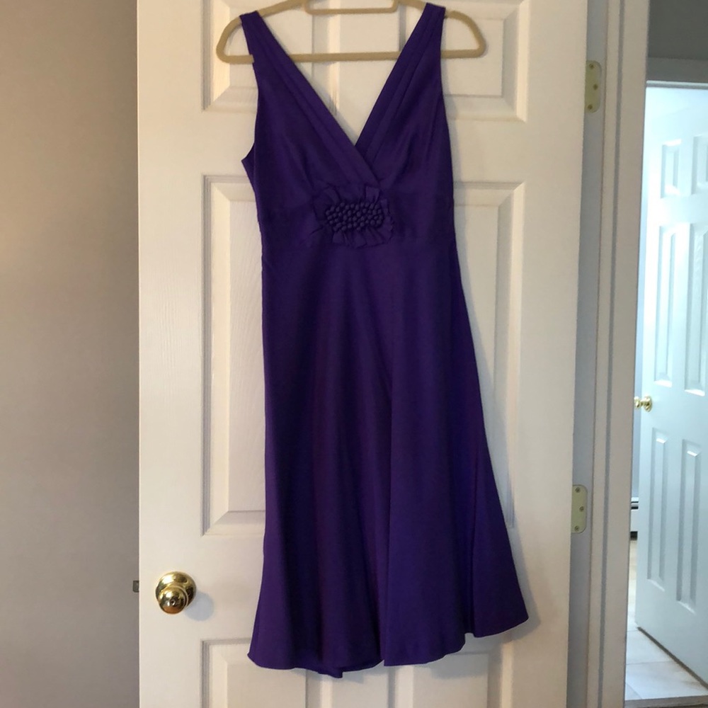J. Crew purple 100% silk dress